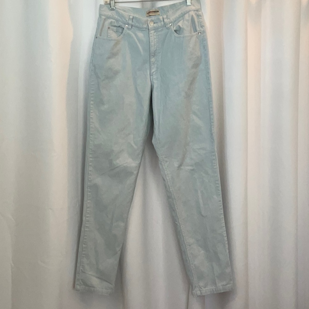 VS London Jean TALL Pale Blue Pinwale Corduroy Pants Women Size 14